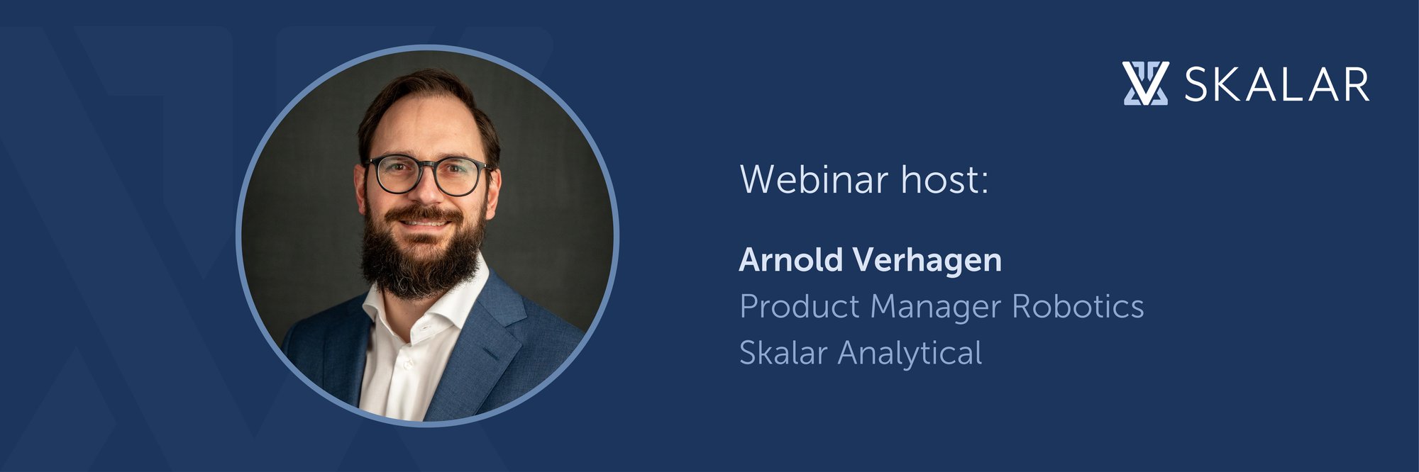 Arnold Verhagen Product Manager Robotics Skalar Analytical (150 x 50 cm)